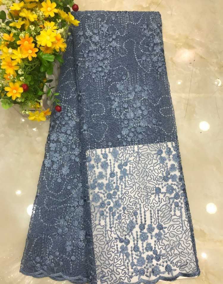 1 Yard Sequined Beaded Embroidered Lace Material Fabric DX030