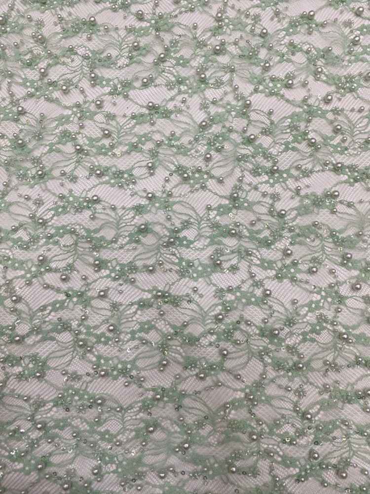 1 Yard 5 Yards Multi-Color Sequined Beaded Embroidered Lace Material Fabric TDD387
