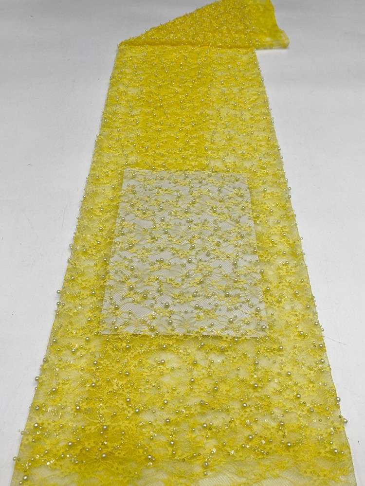 1 Yard 5 Yards Multi-Color Sequined Beaded Embroidered Lace Material Fabric TDD387