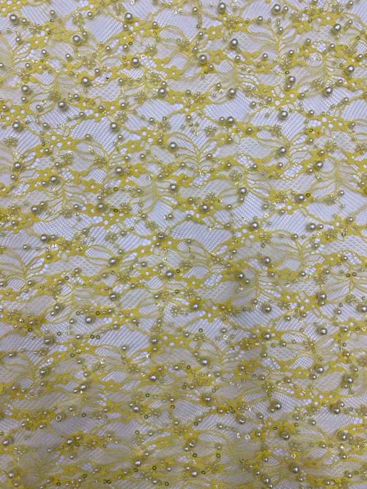 1 Yard 5 Yards Multi-Color Sequined Beaded Embroidered Lace Material Fabric TDD387