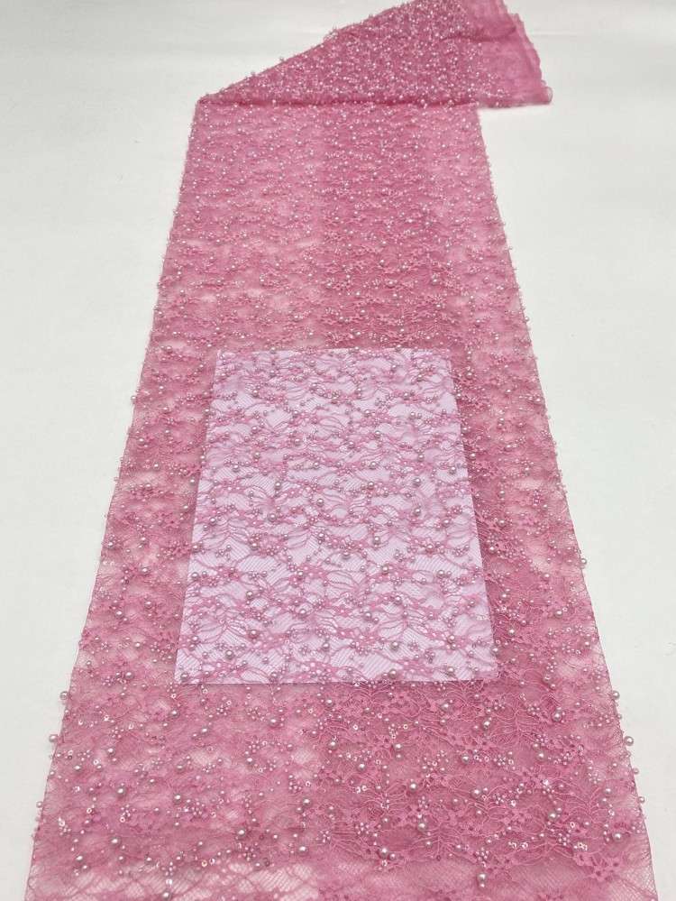 1 Yard 5 Yards Multi-Color Sequined Beaded Embroidered Lace Material Fabric TDD387