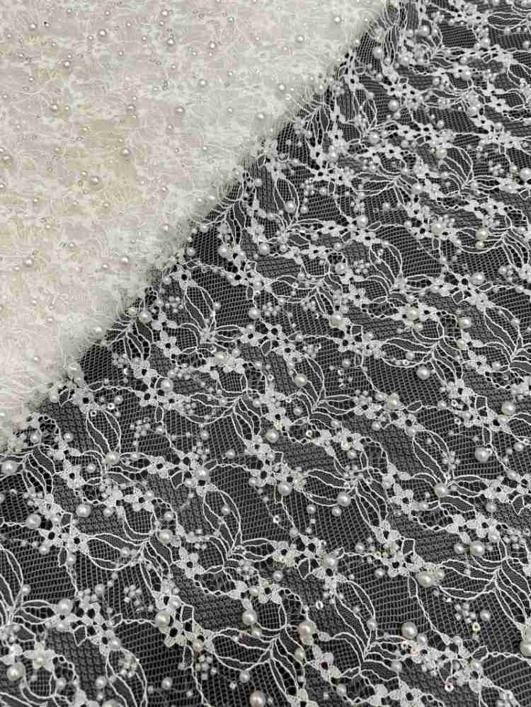 1 Yard 5 Yards Multi-Color Sequined Beaded Embroidered Lace Material Fabric TDD387