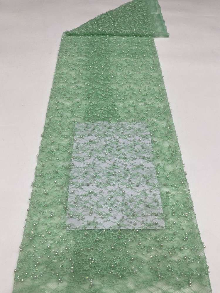 1 Yard 5 Yards Multi-Color Sequined Beaded Embroidered Lace Material Fabric TDD387