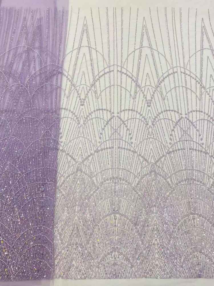 1 Yard Beaded Lace Material Fabric