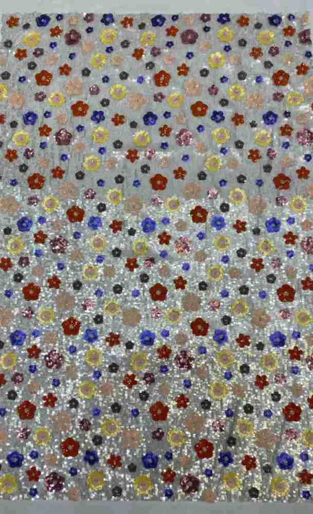 5 Yards Multicolor Sequin Lace Fabric – Luxury Evening Dress and Gown Material