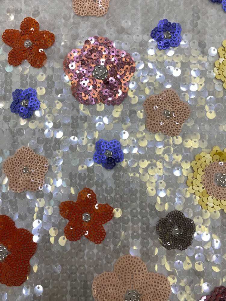 5 Yards Multicolor Sequin Lace Fabric – Luxury Evening Dress and Gown Material