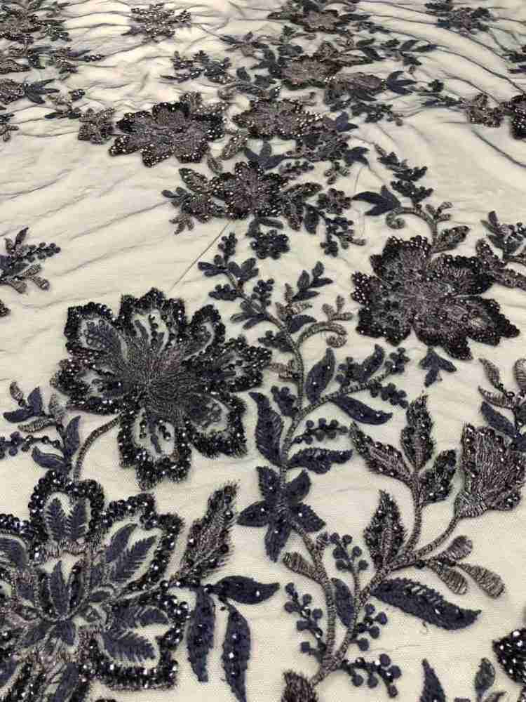 1 Yard 5 Yards Multi-Color Sequined Beaded Embroidered Lace Material Fabric TDD403