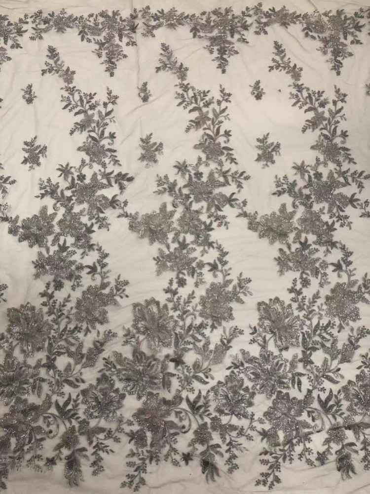 1 Yard 5 Yards Multi-Color Sequined Beaded Embroidered Lace Material Fabric TDD403