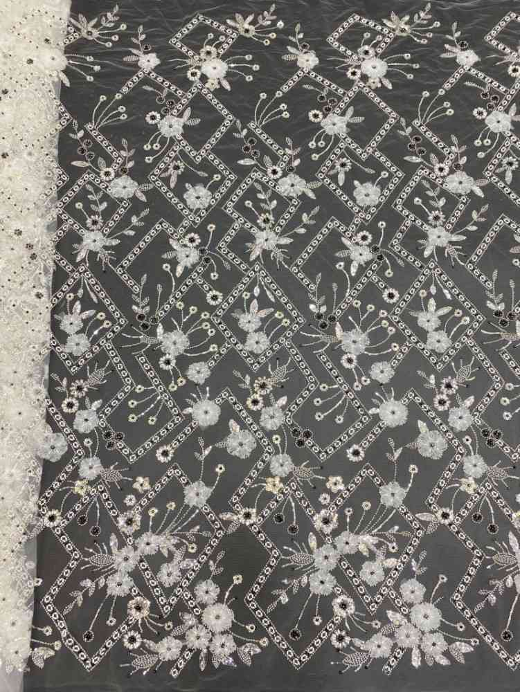 1 Yard 5 Yards Multi-Color Sequined Beaded Embroidered Lace Material Fabric TDD404