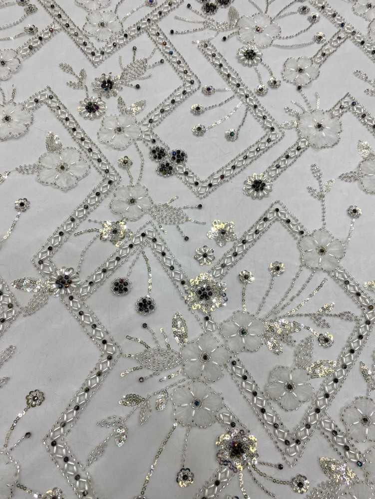1 Yard 5 Yards Multi-Color Sequined Beaded Embroidered Lace Material Fabric TDD404