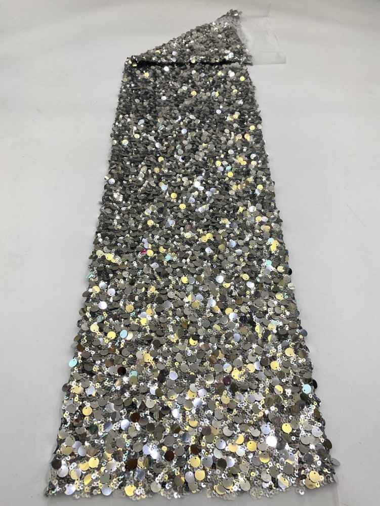 1 Yard 5 Yards Multi-Color Sequined Beaded Embroidered Lace Material Fabric TDD406