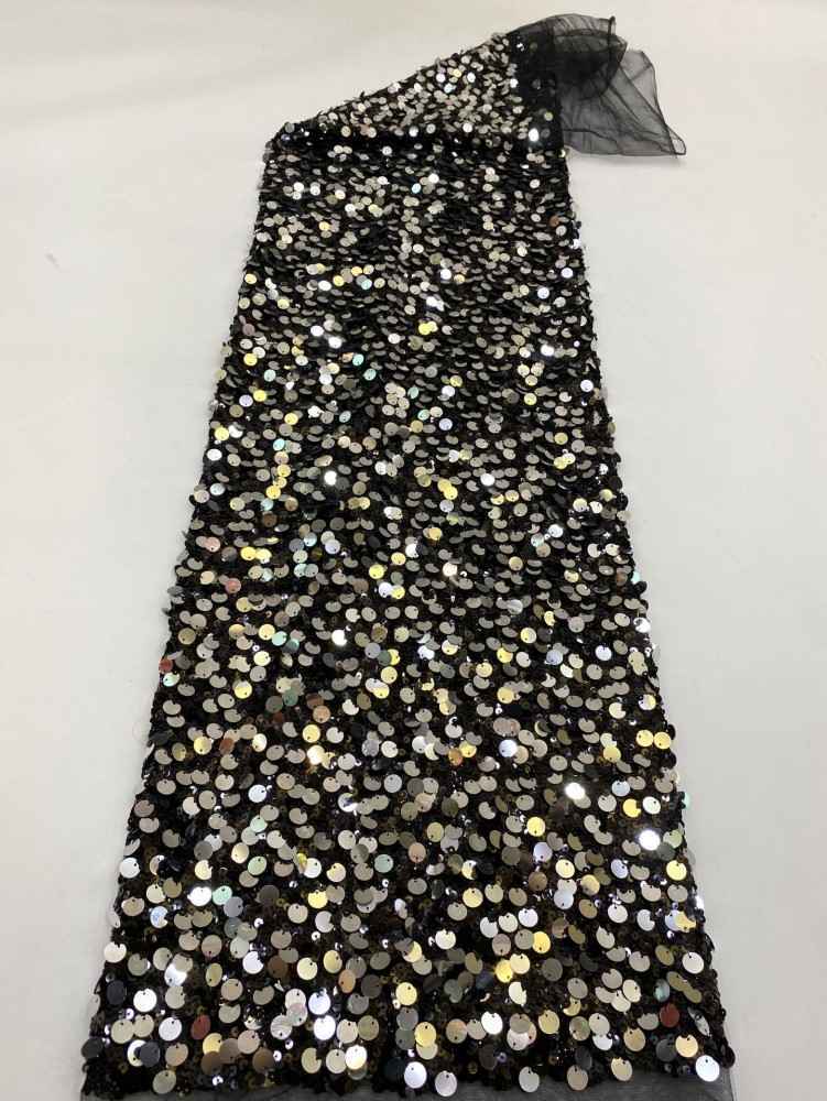 1 Yard 5 Yards Multi-Color Sequined Beaded Embroidered Lace Material Fabric TDD406