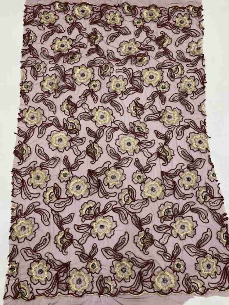 1 Yard 5 Yards Multi-Color Sequined Beaded Embroidered Lace Material Fabric TDD407