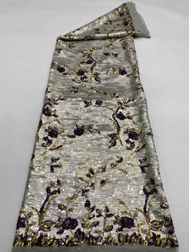 1 Yard 5 Yards Multi-Color Sequined Beaded Embroidered Lace Material Fabric TDD408