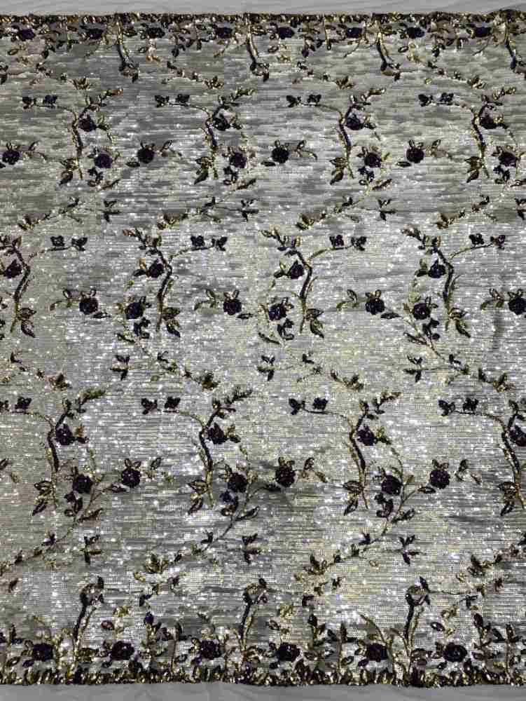 1 Yard 5 Yards Multi-Color Sequined Beaded Embroidered Lace Material Fabric TDD408