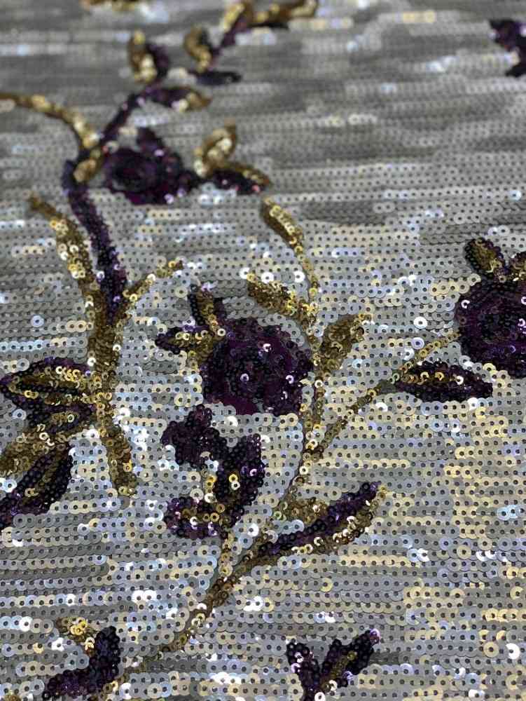 1 Yard 5 Yards Multi-Color Sequined Beaded Embroidered Lace Material Fabric TDD408
