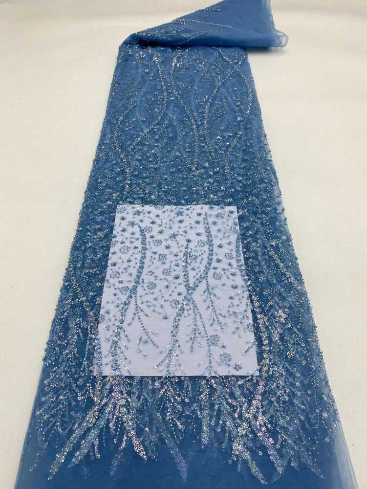 1 Yard 5 Yards Multi-Color Sequined Beaded Embroidered Lace Material Fabric TDD412