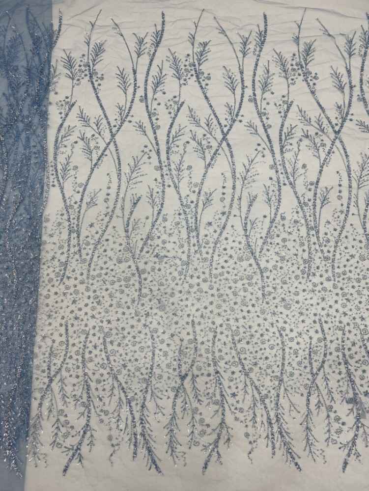 1 Yard 5 Yards Multi-Color Sequined Beaded Embroidered Lace Material Fabric TDD412