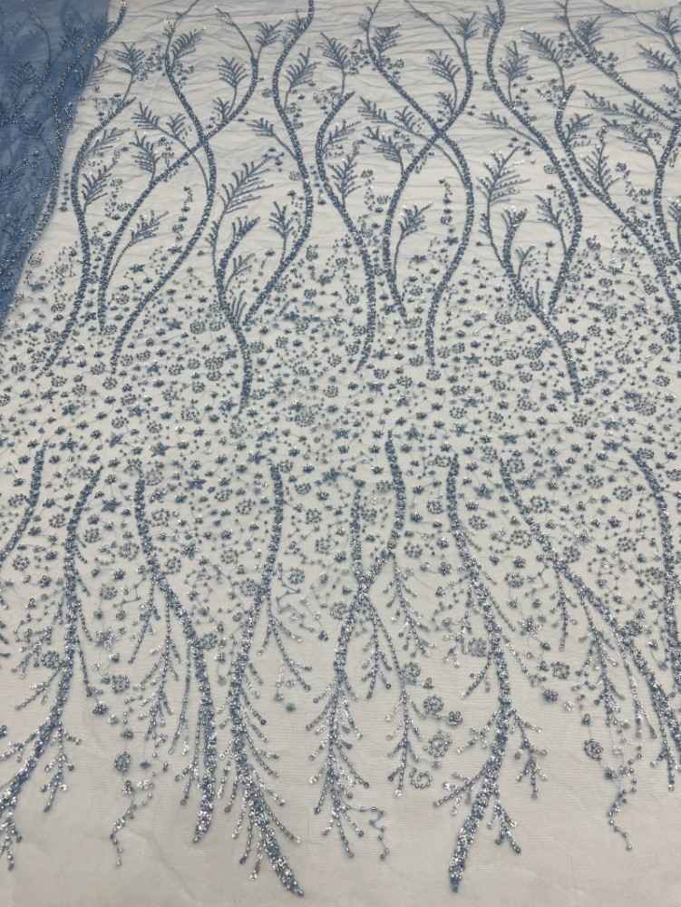 1 Yard 5 Yards Multi-Color Sequined Beaded Embroidered Lace Material Fabric TDD412