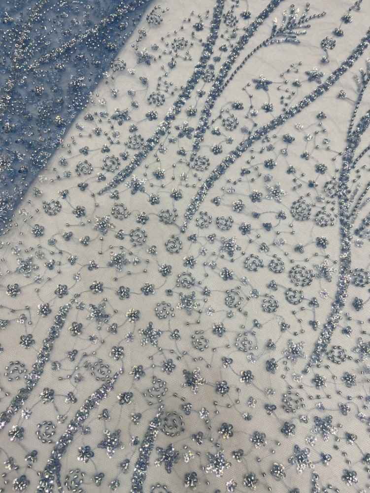 1 Yard 5 Yards Multi-Color Sequined Beaded Embroidered Lace Material Fabric TDD412