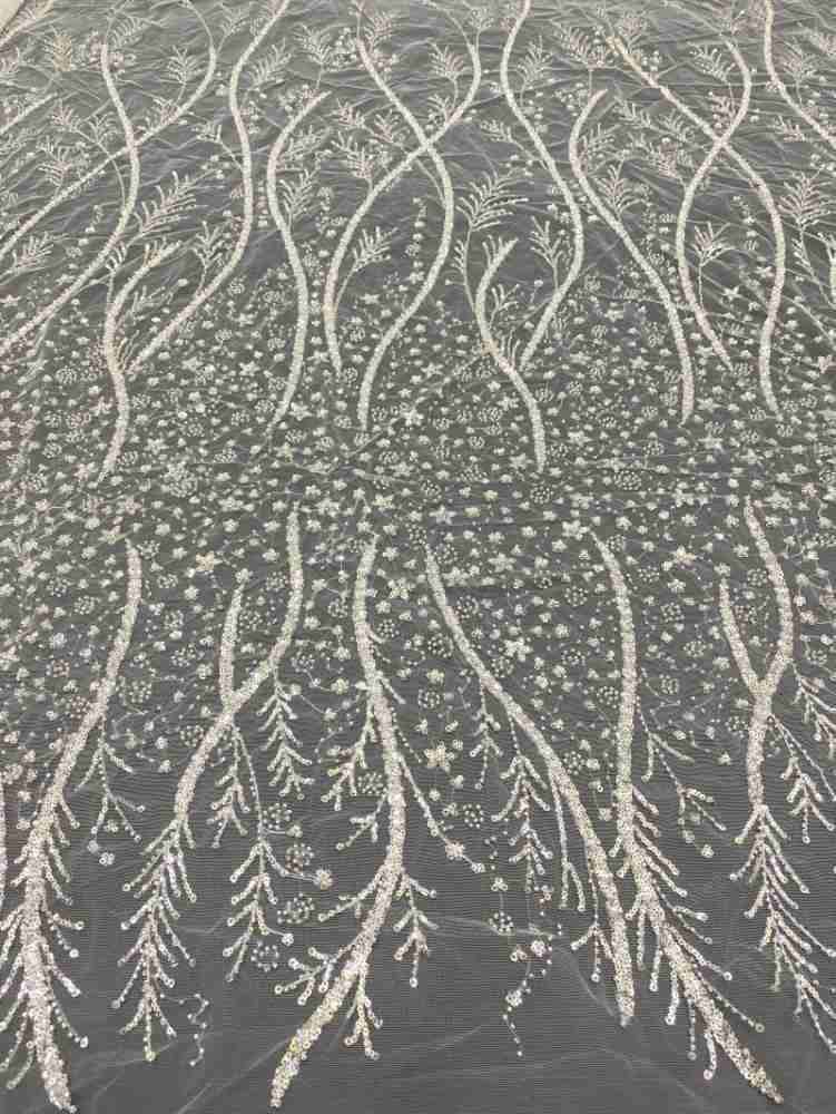 1 Yard 5 Yards Multi-Color Sequined Beaded Embroidered Lace Material Fabric TDD412