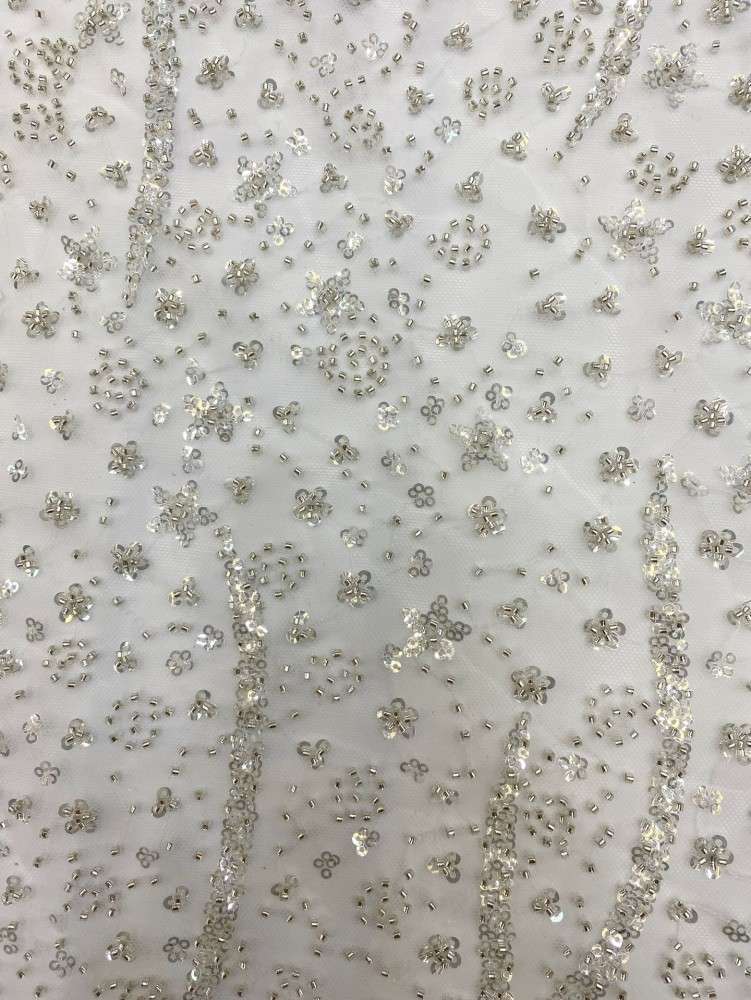 1 Yard 5 Yards Multi-Color Sequined Beaded Embroidered Lace Material Fabric TDD412