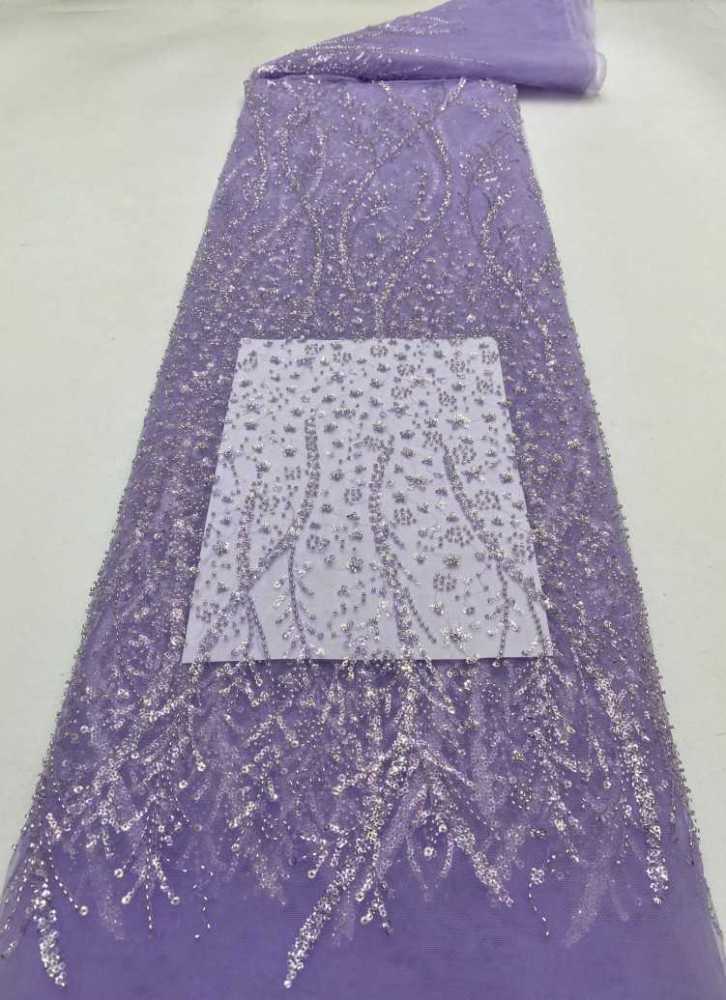 5 Yards Beaded Lace Fabric