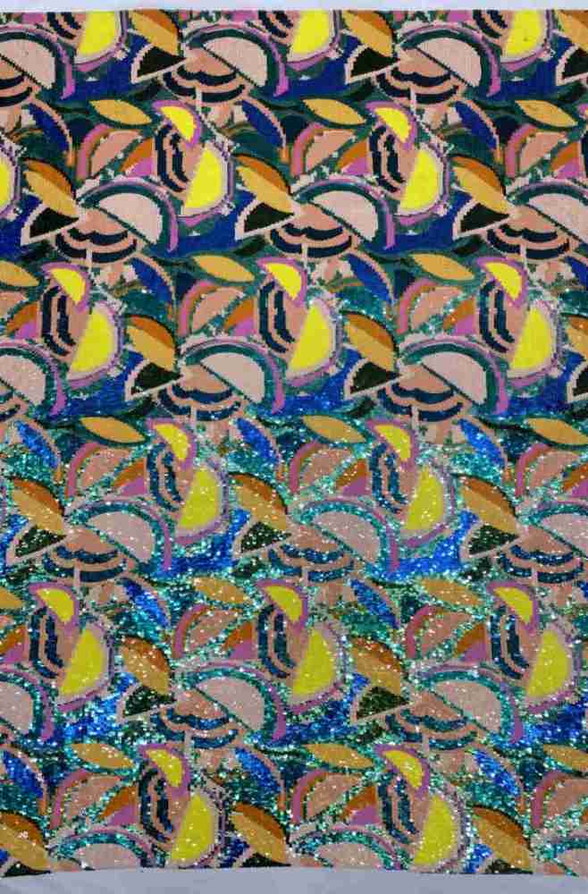 1 Yard 5 Yards Multi-Color Sequined Beaded Embroidered Lace Material Fabric TDD413