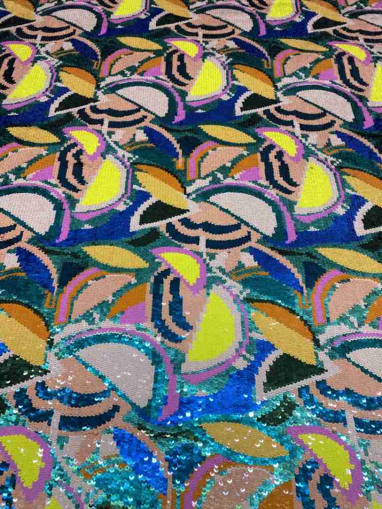 1 Yard 5 Yards Multi-Color Sequined Beaded Embroidered Lace Material Fabric TDD413