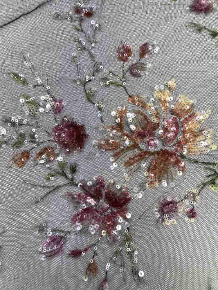 1 Yard 5 Yards Multi-Color Sequined Beaded Embroidered Lace Material Fabric TDD415