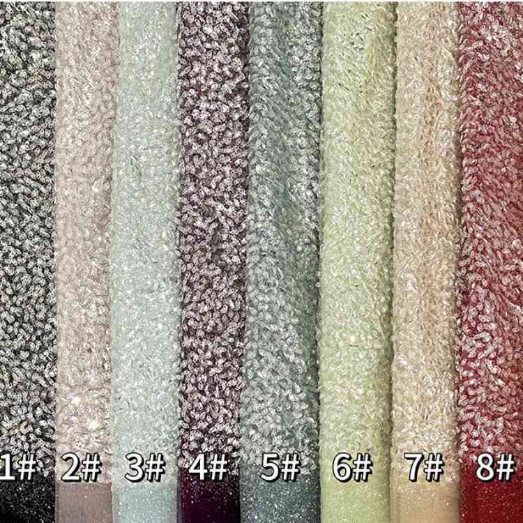 1 Yard 5 Yards Multi-Color Sequined Beaded Embroidered Lace Material Fabric