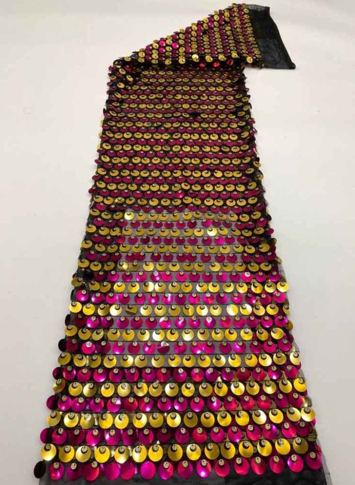 1 Yard 5 Yards Multi-Color Sequined Beaded Embroidered Lace Material Fabric TDD417