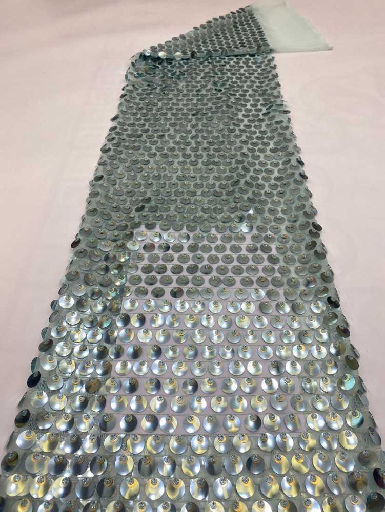1 Yard 5 Yards Multi-Color Sequined Beaded Embroidered Lace Material Fabric TDD417
