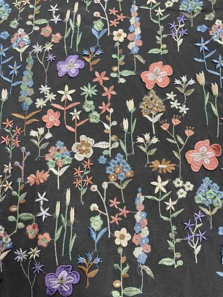1 Yard 5 Yards Multi-Color Sequined Beaded Embroidered Lace Material Fabric TDD419
