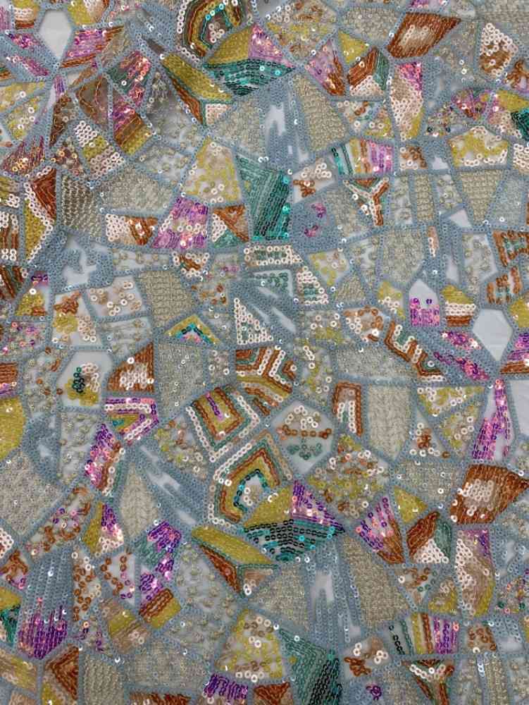 1 Yard 5 Yards Multi-Color Sequined Beaded Embroidered Lace Material Fabric TDD420