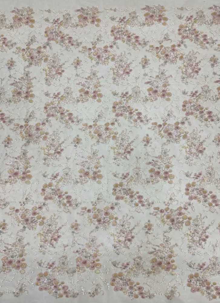 1 Yard 5 Yards Multi-Color Sequined Beaded Embroidered Lace Material Fabric TDD421