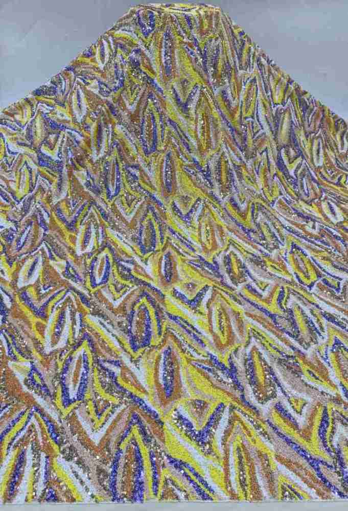 1 Yard 5 Yards Multi-Color Sequined Beaded Embroidered Lace Material Fabric TDD424
