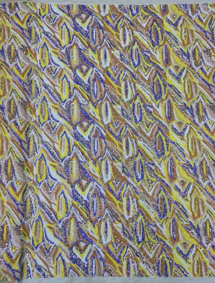 1 Yard 5 Yards Multi-Color Sequined Beaded Embroidered Lace Material Fabric TDD424