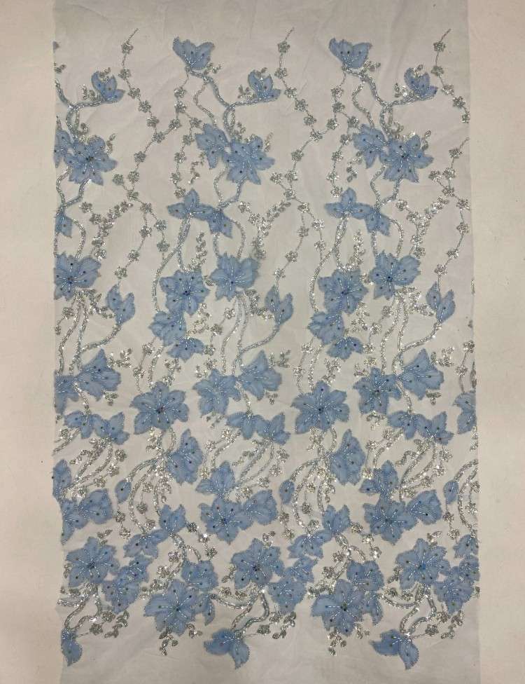1 Yard 5 Yards Multi-Color Sequined Beaded Embroidered Lace Material Fabric TDD425