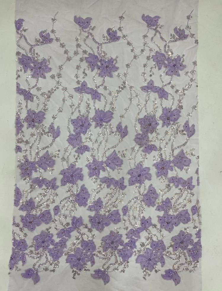 1 Yard 5 Yards Multi-Color Sequined Beaded Embroidered Lace Material Fabric TDD425