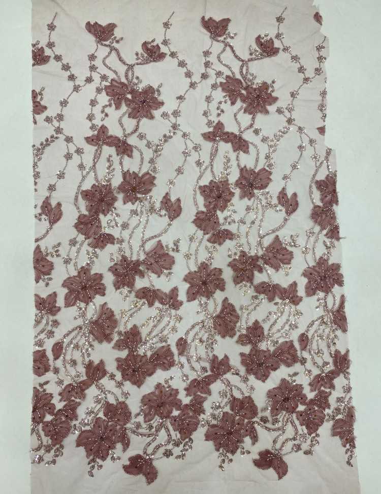 1 Yard 5 Yards Multi-Color Sequined Beaded Embroidered Lace Material Fabric TDD425