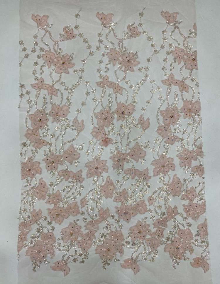 1 Yard 5 Yards Multi-Color Sequined Beaded Embroidered Lace Material Fabric TDD425