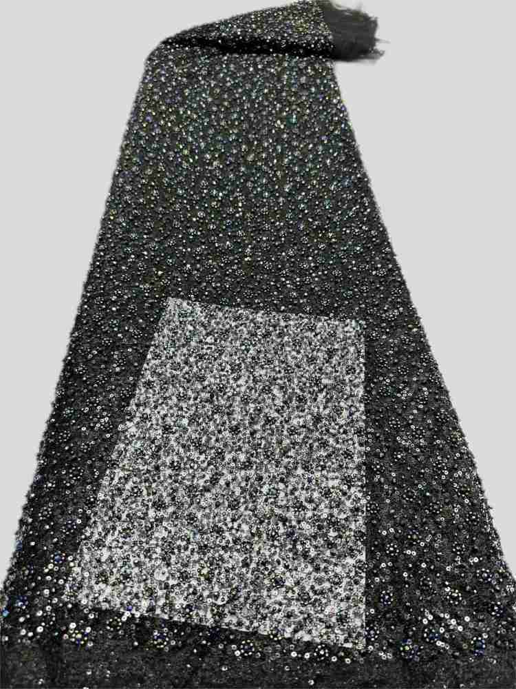 1 Yard 5 Yards Multi-Color Sequined Beaded Embroidered Lace Material Fabric TDD429