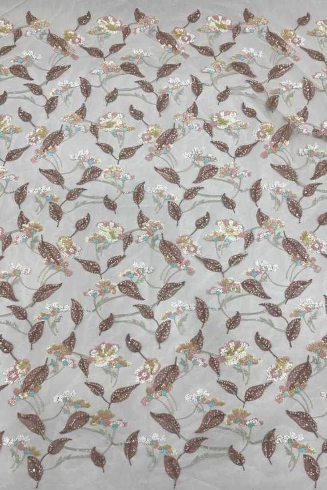 1 Yard 5 Yards Multi-Color Sequined Beaded Embroidered Lace Material Fabric TDD430