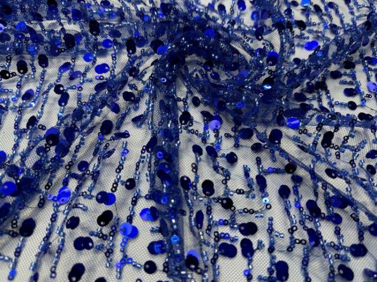 1 Yard 5 Yards Multi-Color Sequined Beaded Embroidered Lace Material Fabric TDD433