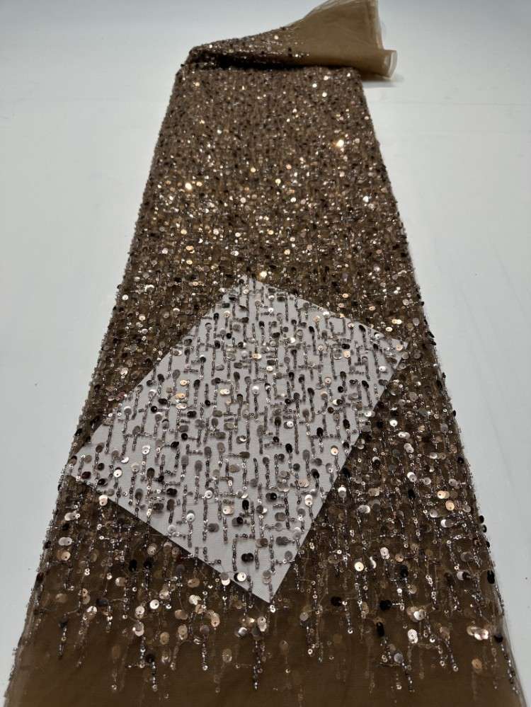 1 Yard 5 Yards Multi-Color Sequined Beaded Embroidered Lace Material Fabric TDD433