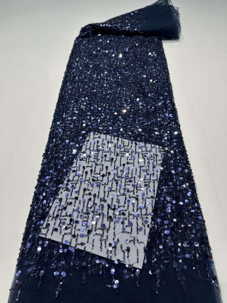 1 Yard 5 Yards Multi-Color Sequined Beaded Embroidered Lace Material Fabric TDD433