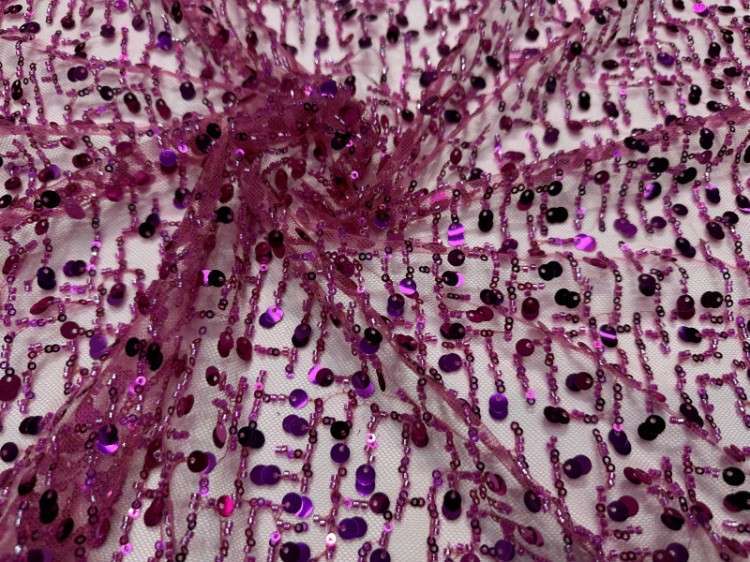 1 Yard 5 Yards Multi-Color Sequined Beaded Embroidered Lace Material Fabric TDD433