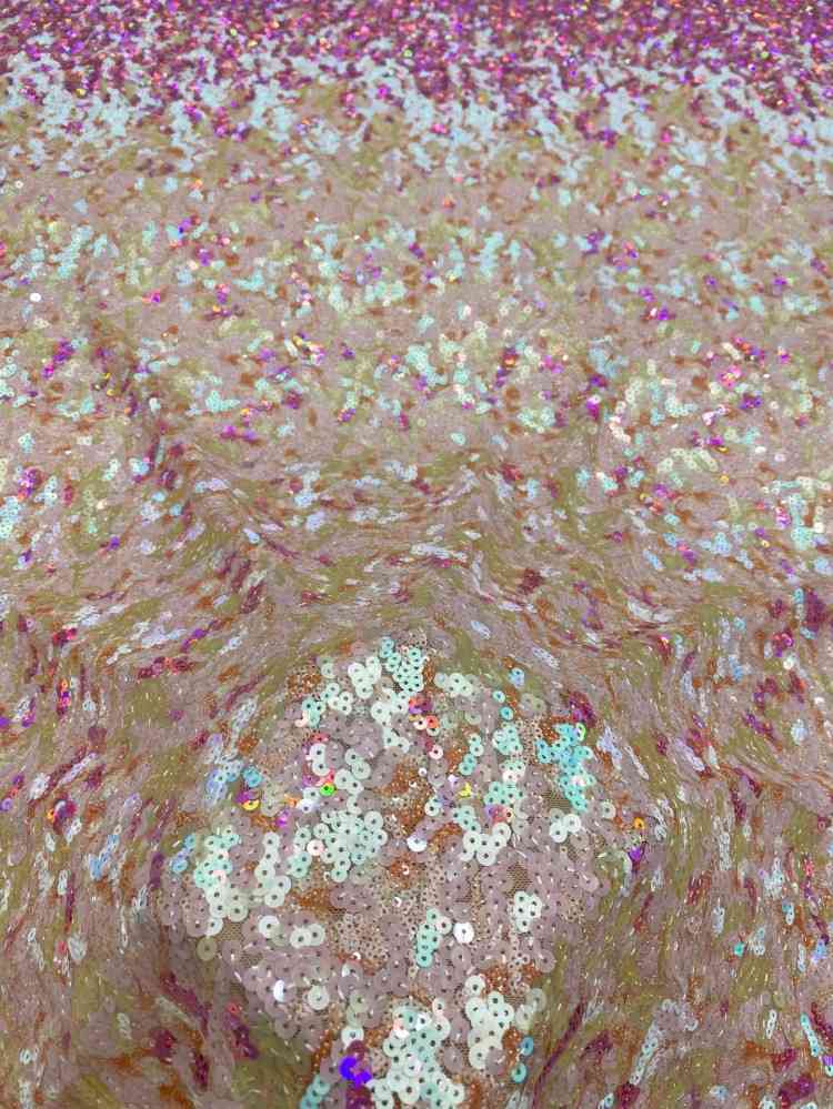 1 Yard 5 Yards Multi-Color Sequined Beaded Embroidered Lace Material Fabric TDD435