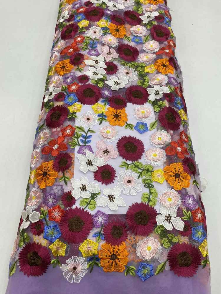 1 Yard 5 Yards Multi-Color Sequined Beaded Embroidered Lace Material Fabric TDD436